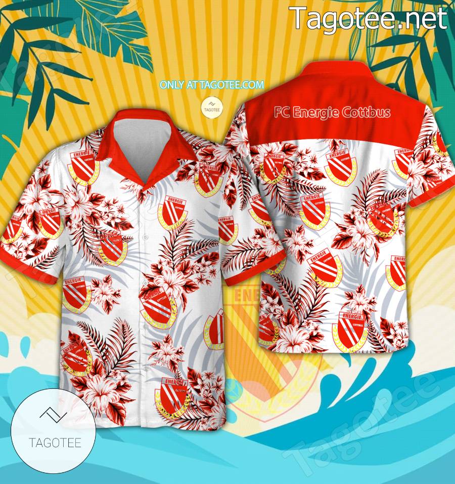 FC Energie Cottbus Logo Hawaiian Shirt - BiShop