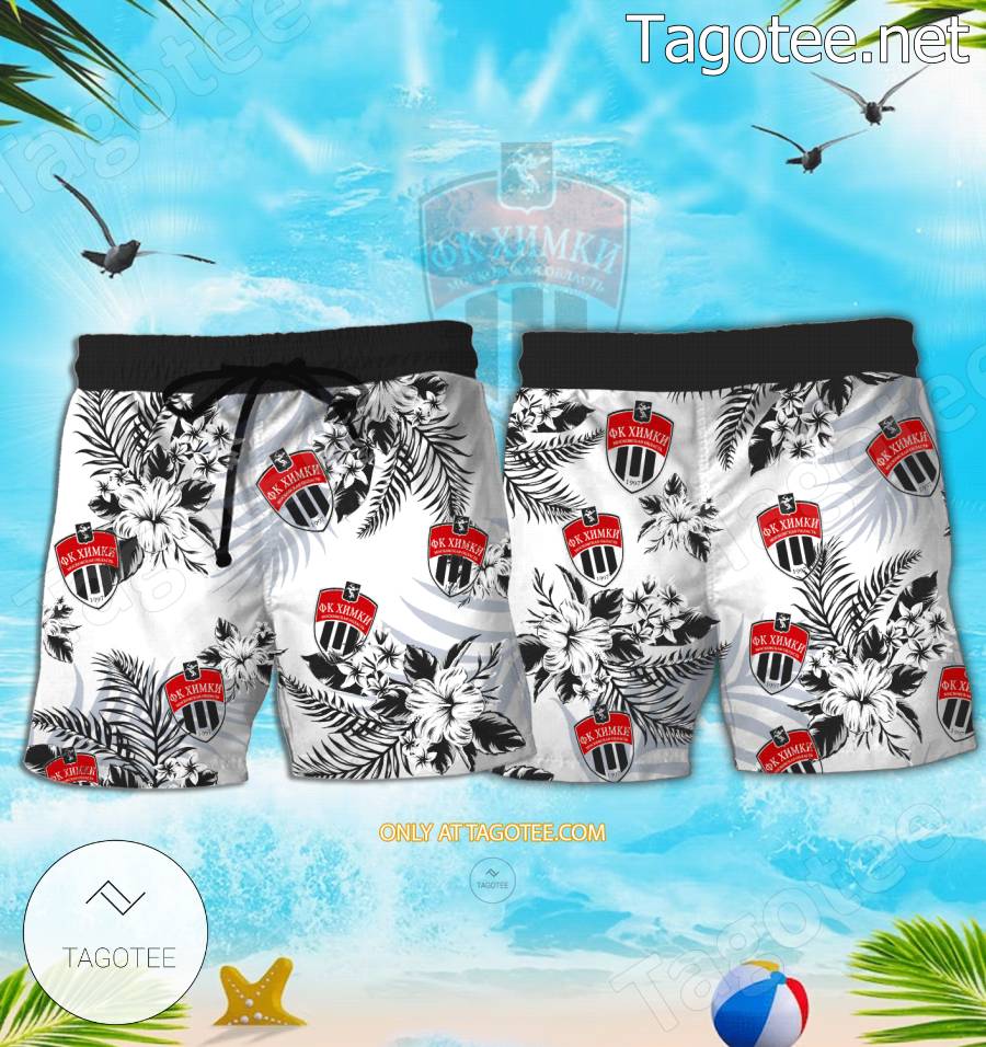 FC Khimki Logo Hawaiian Shirt And Shorts - BiShop a