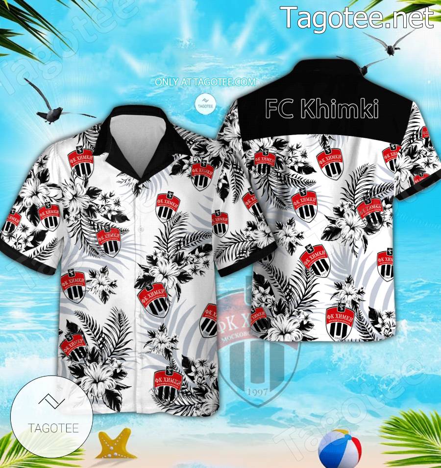 FC Khimki Logo Hawaiian Shirt And Shorts - BiShop