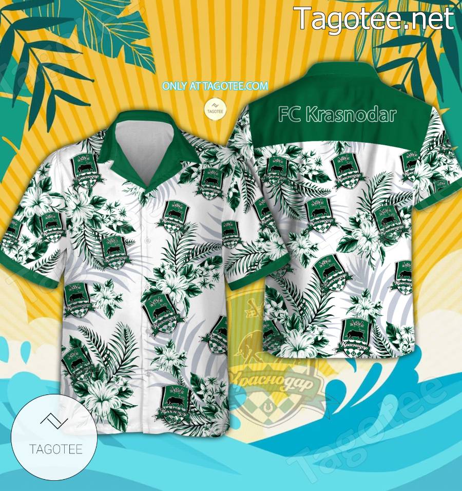 FC Krasnodar Logo Hawaiian Shirt And Shorts - BiShop