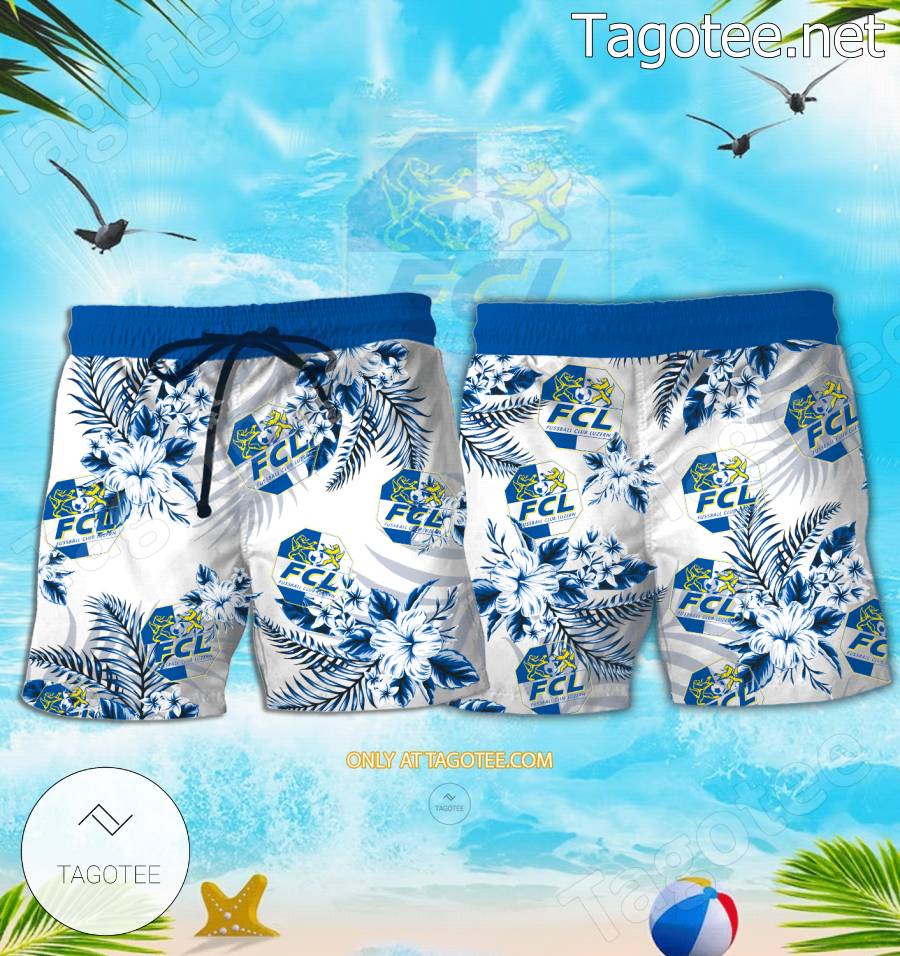 FC Luzern Logo Hawaiian Shirt And Shorts - BiShop a