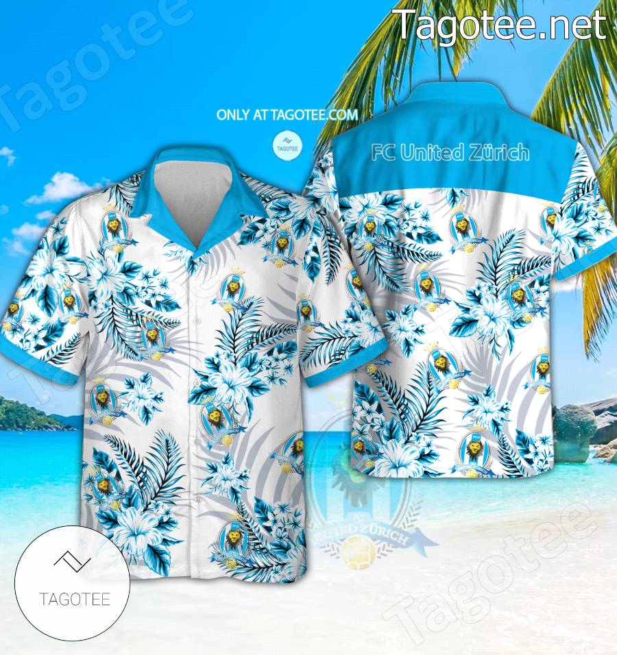 FC United Zürich Logo Hawaiian Shirt - BiShop