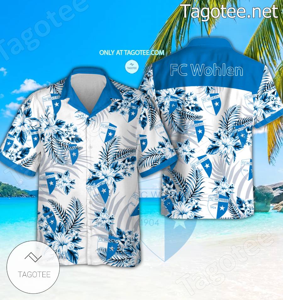 FC Wohlen Logo Hawaiian Shirt And Shorts - BiShop