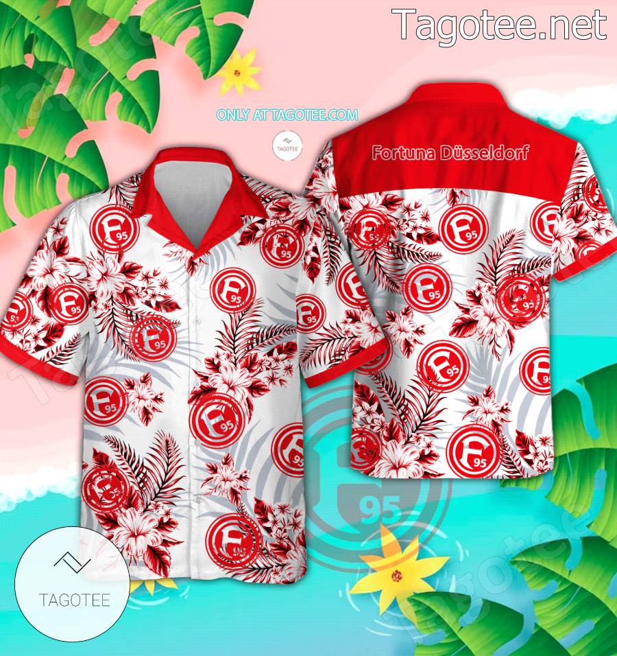 Fortuna Düsseldorf Logo Hawaiian Shirt - BiShop