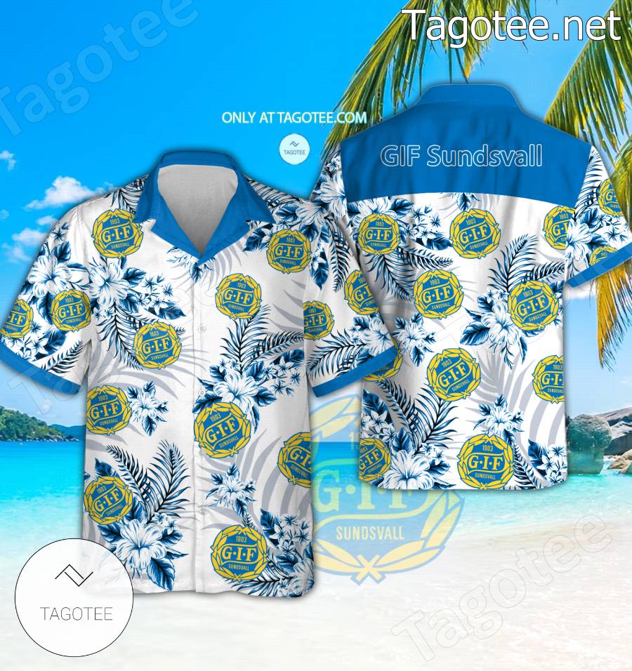 GIF Sundsvall Logo Hawaiian Shirt And Shorts - BiShop