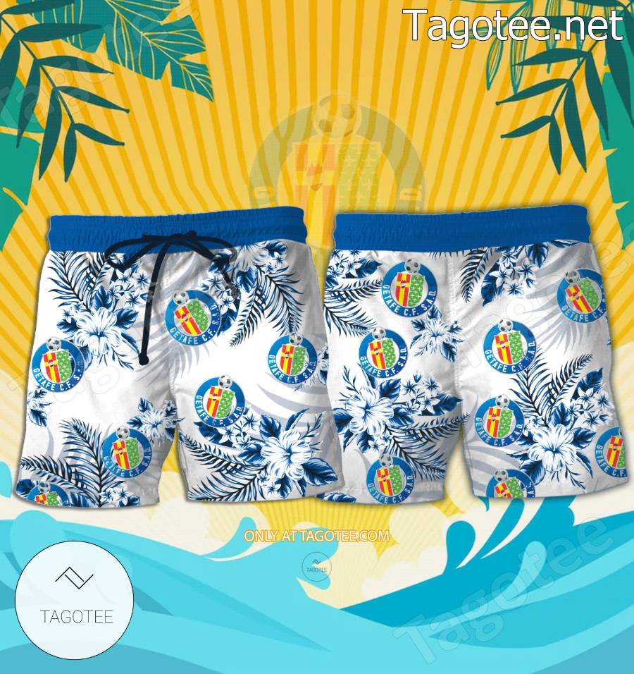 Getafe CF SAD Logo Hawaiian Shirt And Shorts - BiShop a