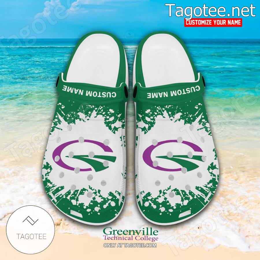 Greenville Technical College Logo Crocs Clogs - BiShop a