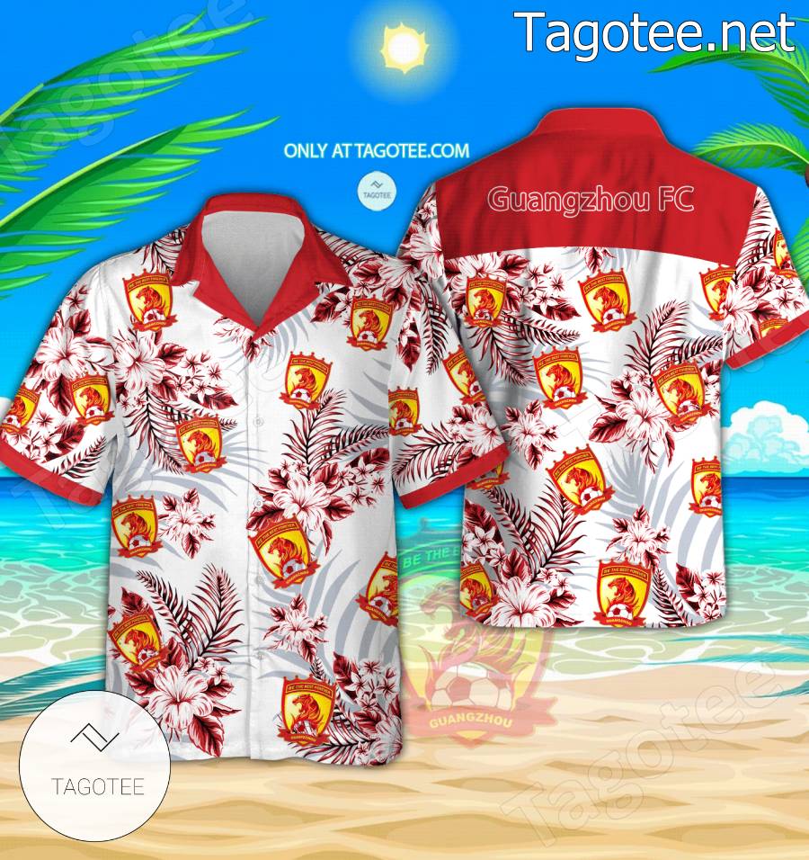 Guangzhou FC Logo Aloha Shirt - BiShop