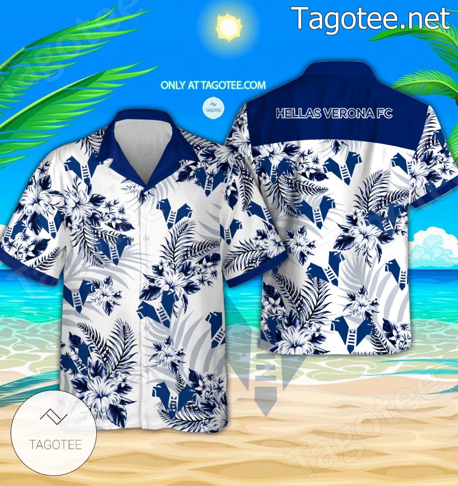 Hellas Verona Logo Aloha Shirt - BiShop