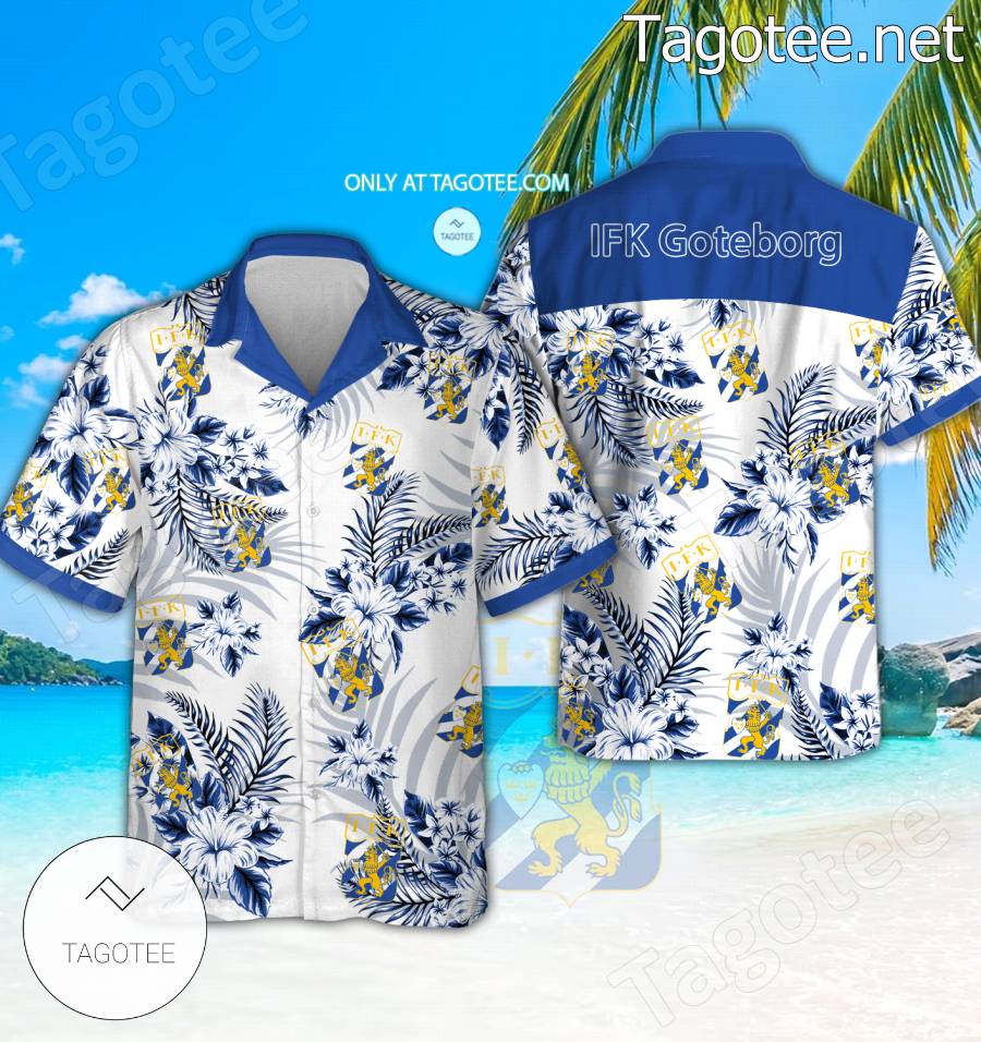 IFK Goteborg Logo Hawaiian Shirt And Shorts - BiShop