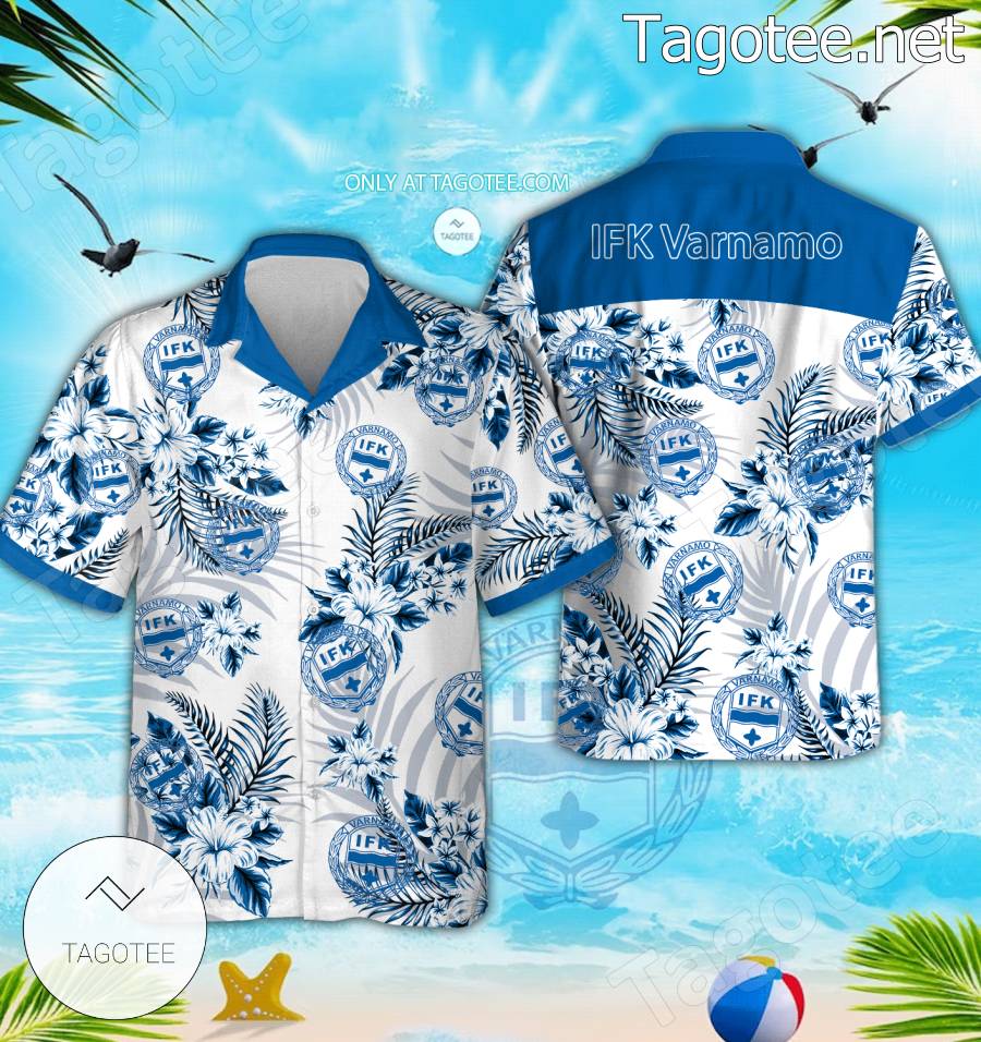 IFK Varnamo Logo Hawaiian Shirt And Shorts - BiShop