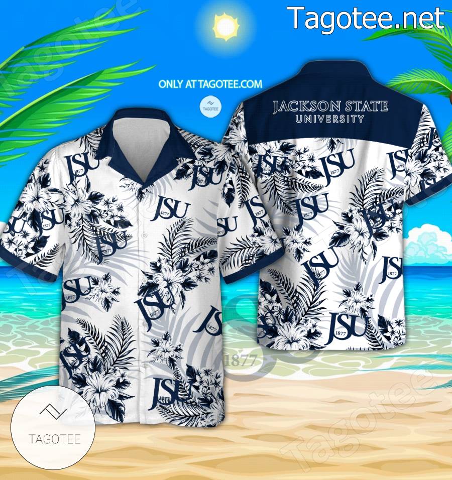 Jackson State University Logo Hawaiian Shirt And Shorts - EmonShop