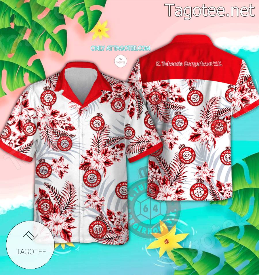 K. Tubantia Borgerhout V.K. Logo Hawaiian Shirt - BiShop