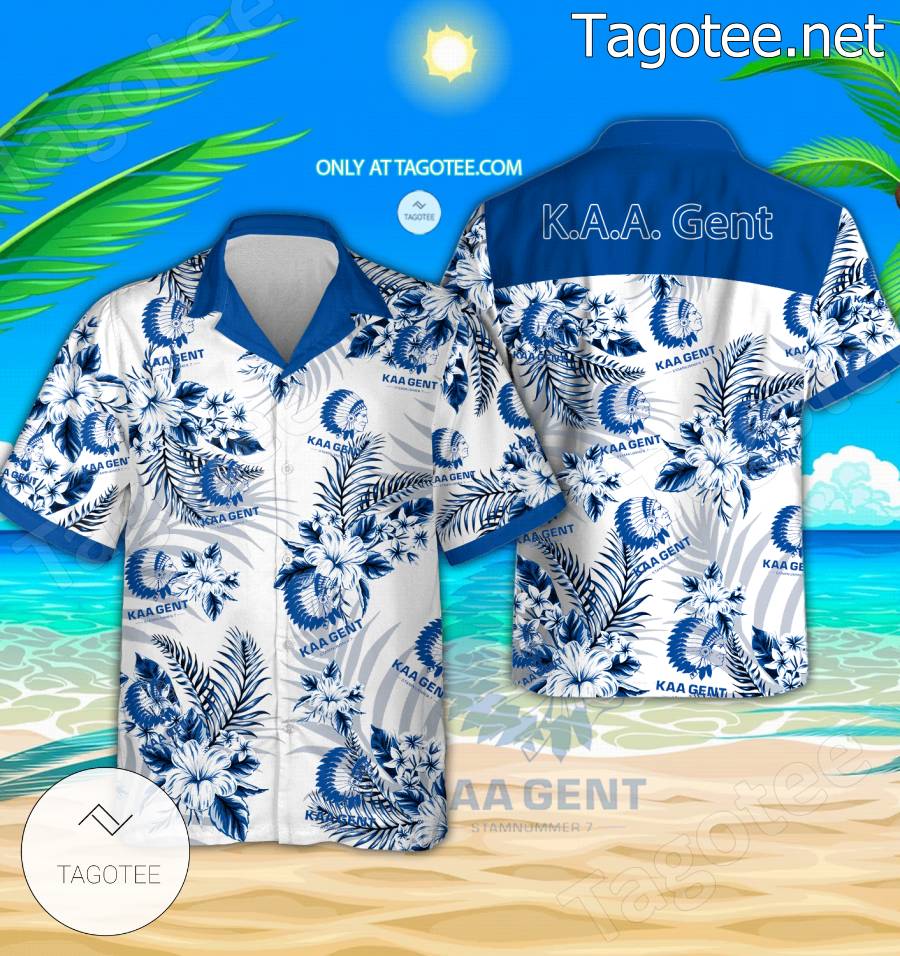 K.A.A. Gent Logo Hawaiian Shirt - BiShop