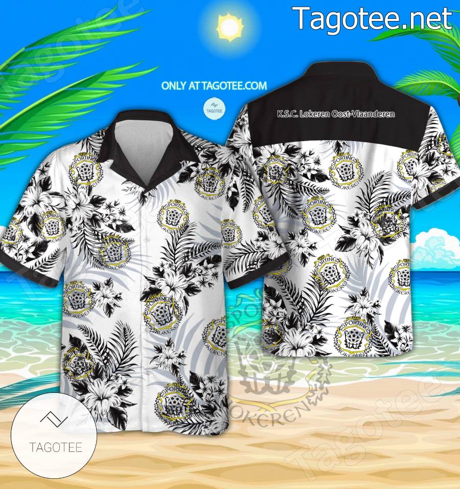 K.S.C. Lokeren Oost-Vlaanderen Logo Hawaiian Shirt - BiShop