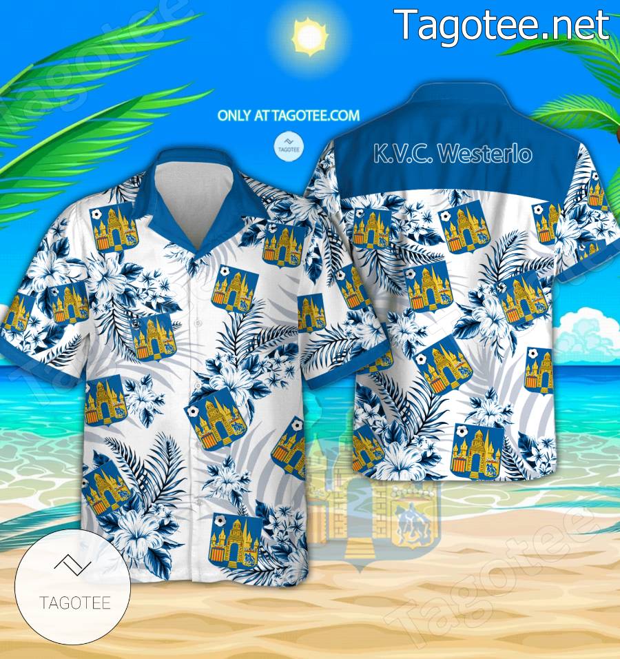 K.V.C. Westerlo Logo Hawaiian Shirt - BiShop