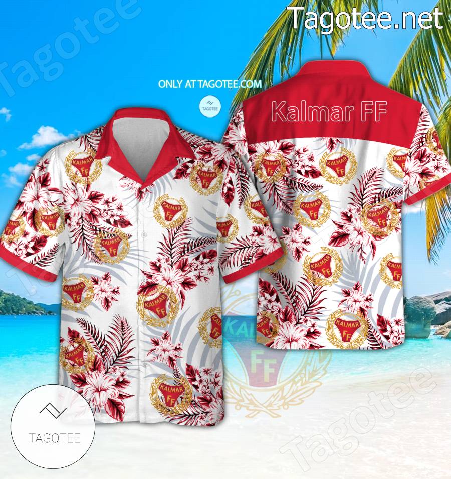 Kalmar FF Logo Hawaiian Shirt And Shorts - BiShop