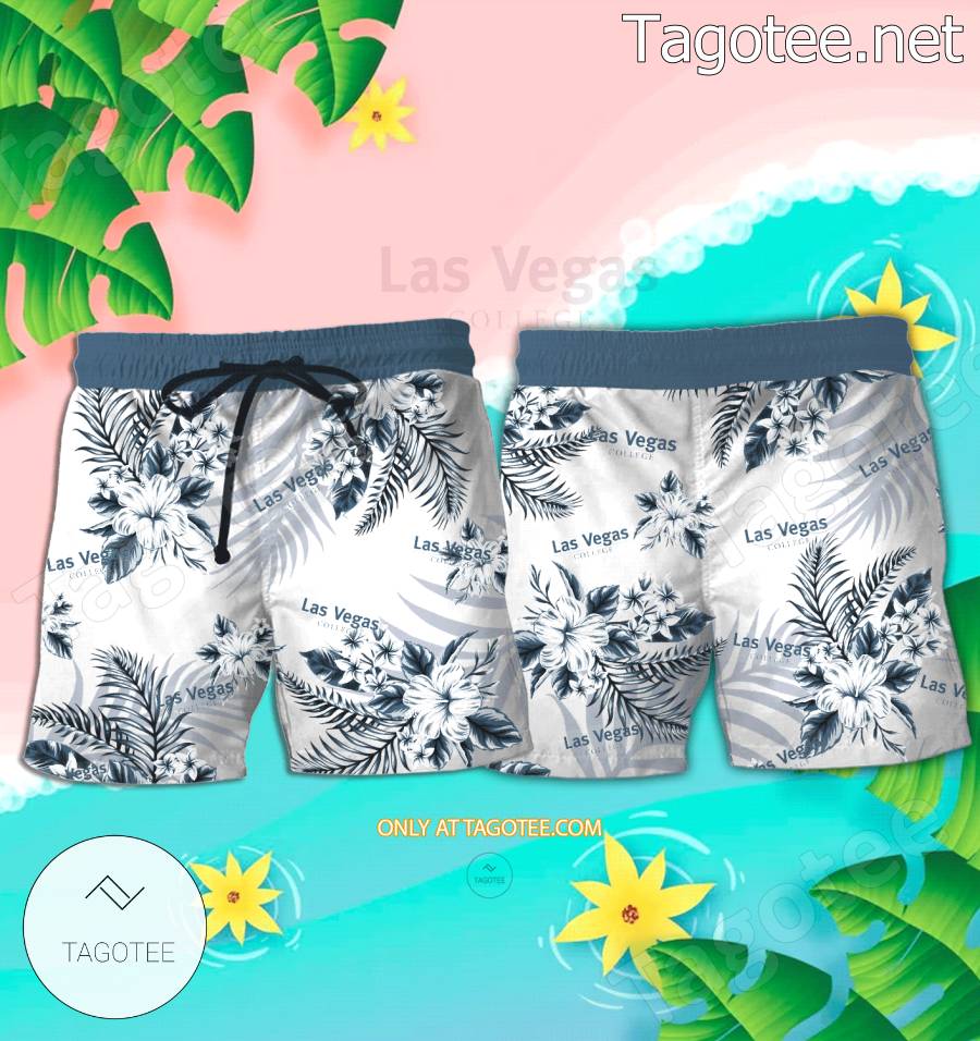 Las Vegas College Short Sleeve Aloha Shirt, Shorts - EmonShop a