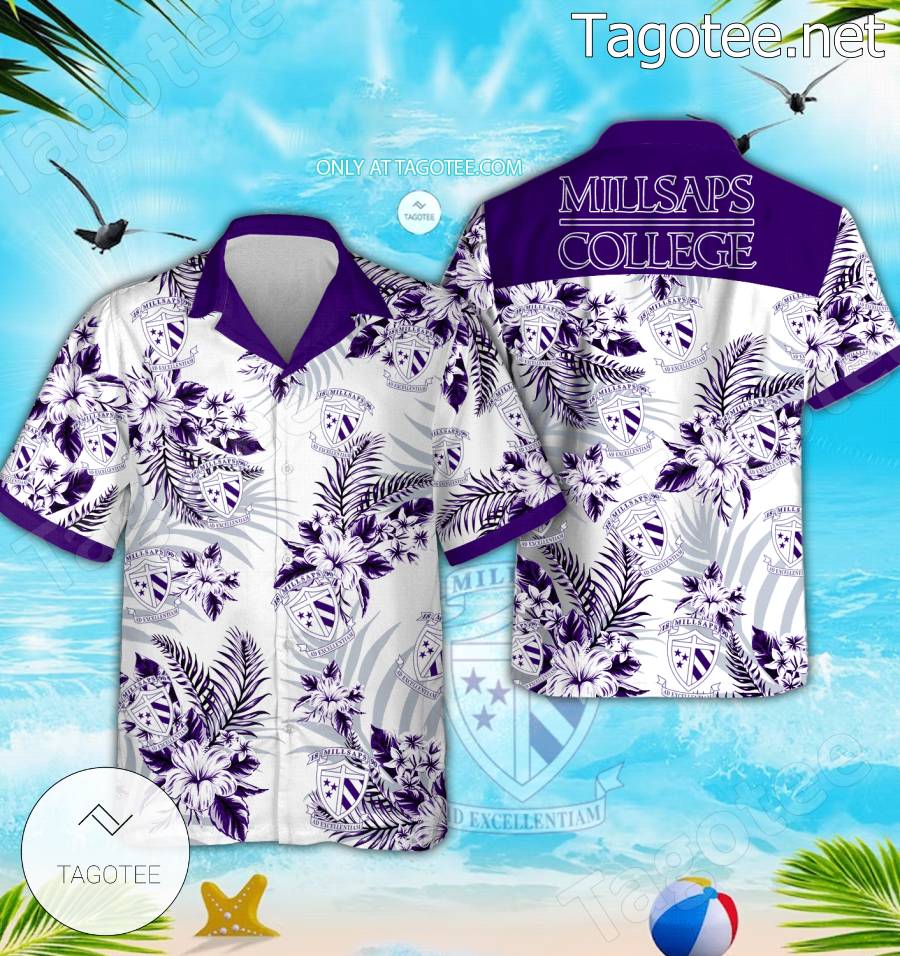 Millsaps College Logo Hawaiian Shirt And Shorts - EmonShop