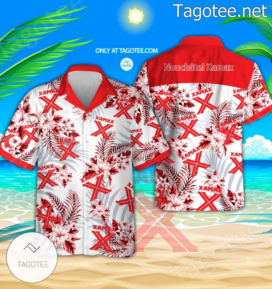 Neuchâtel Xamax Logo Hawaiian Shirt And Shorts - BiShop