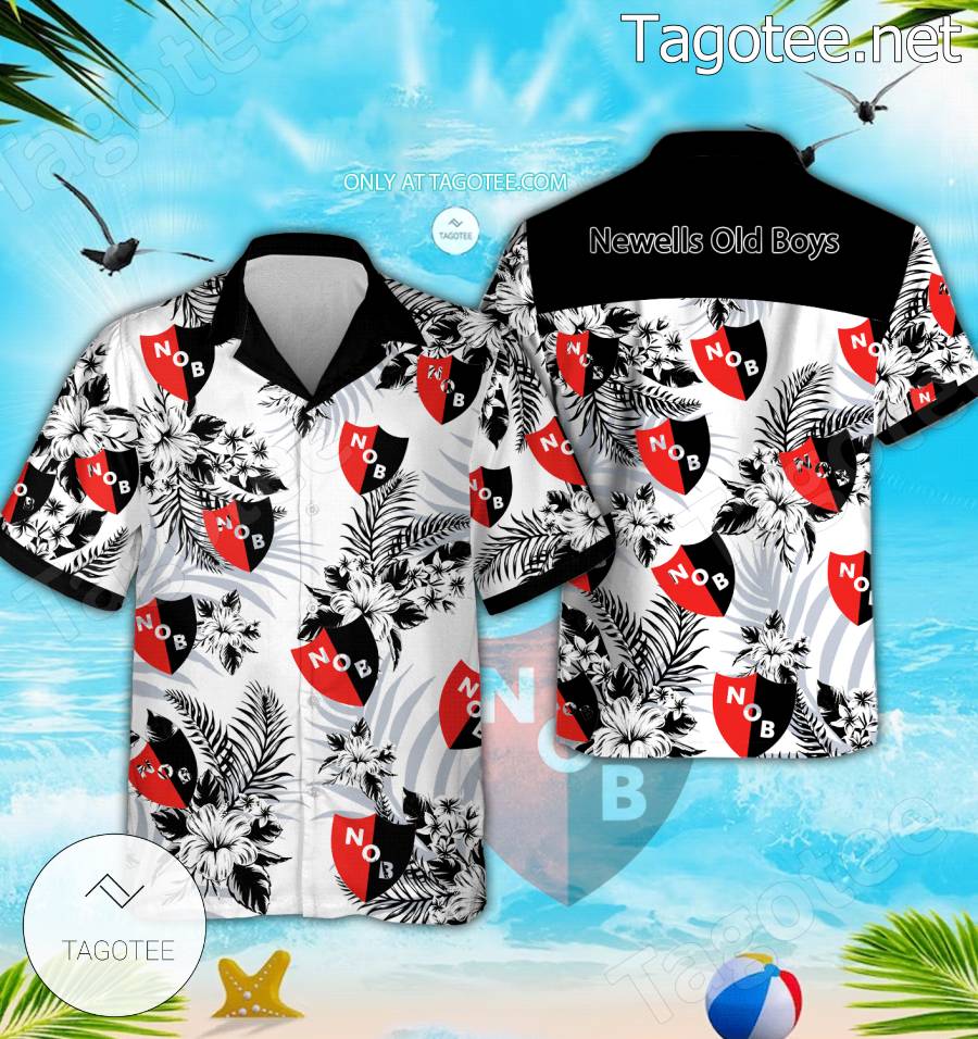 Newells Old Boys Logo Aloha Shirt - BiShop