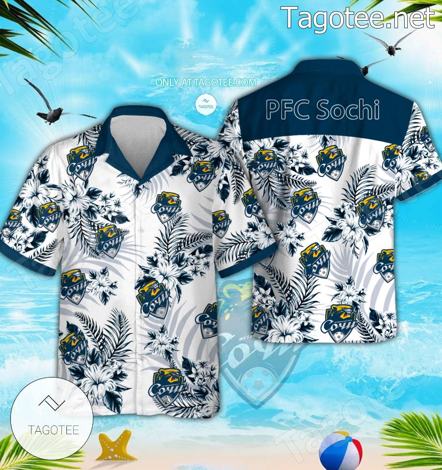 PFC Sochi Logo Hawaiian Shirt And Shorts - BiShop