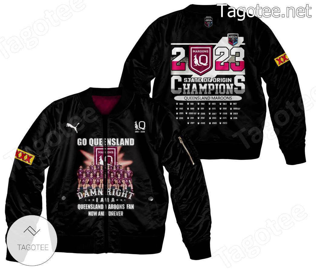 Queensland Maroons Go Queensland 2023 State Of Origin Champions Bomber Jacket a