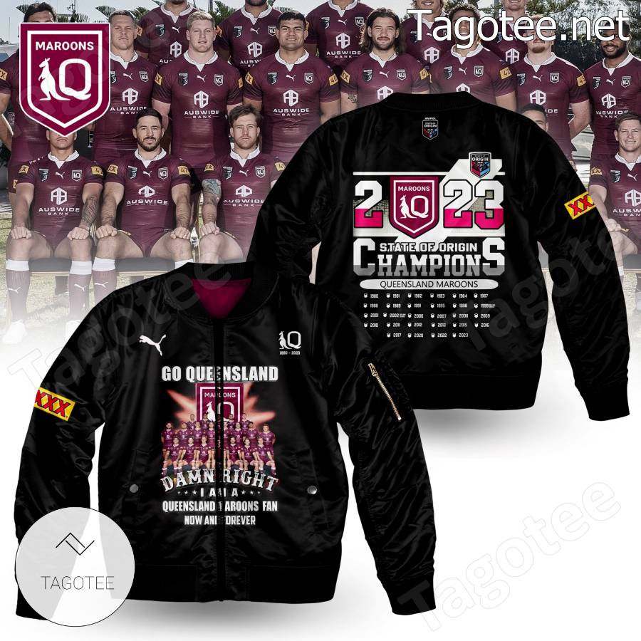 Queensland Maroons Go Queensland 2023 State Of Origin Champions Bomber Jacket