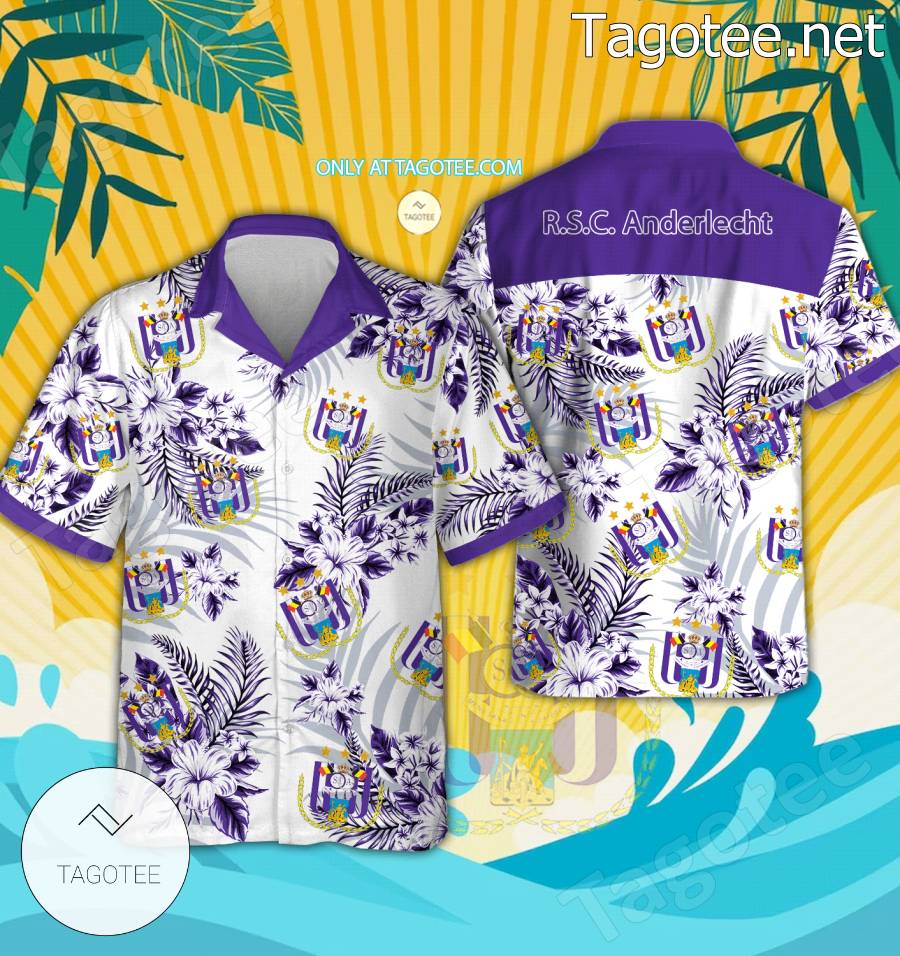 R.S.C. Anderlecht Logo Hawaiian Shirt - BiShop