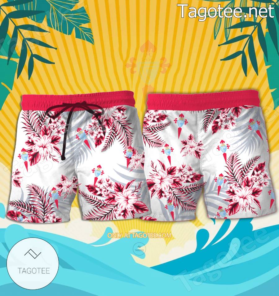 RC Celta Logo Hawaiian Shirt And Shorts - BiShop a