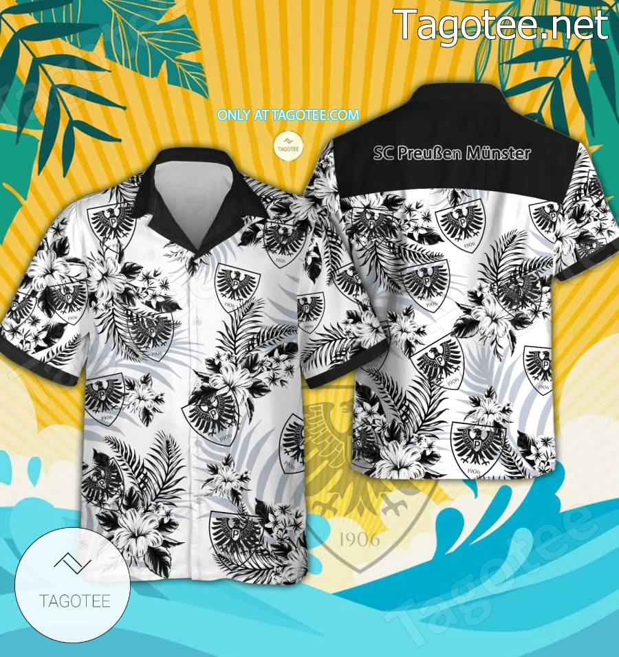 SC Preußen Münster Logo Hawaiian Shirt - BiShop