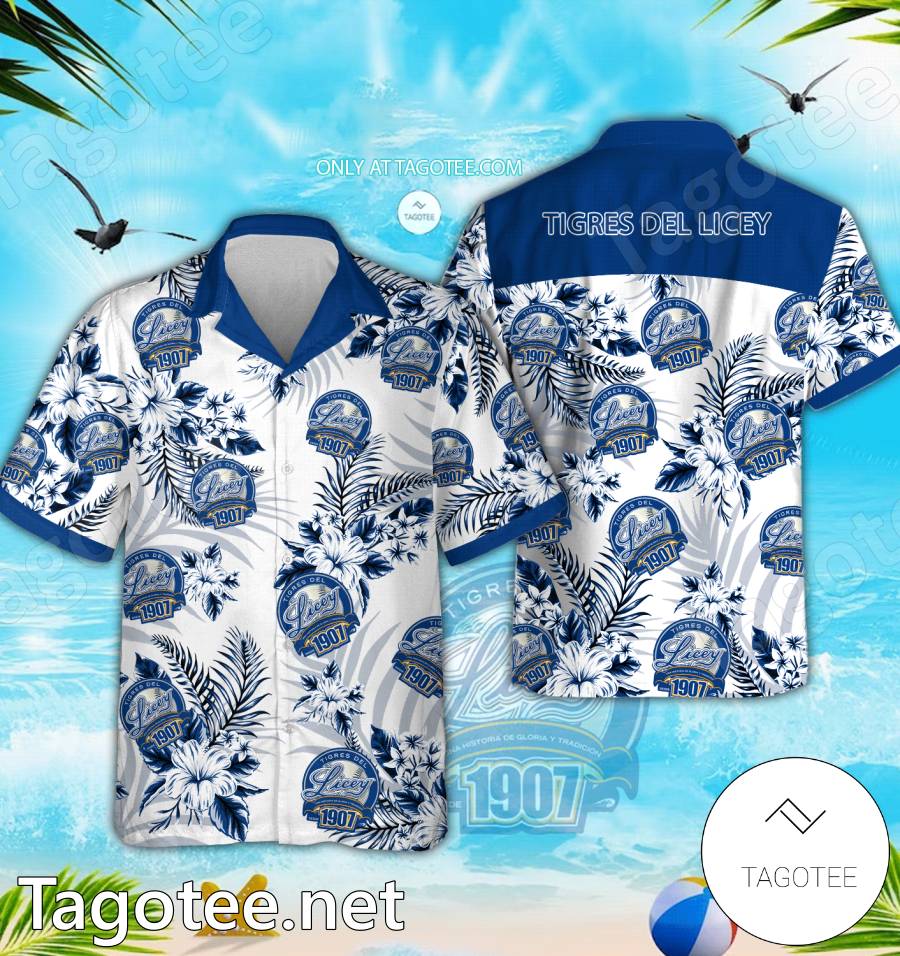 Tigres del Licey Hawaiian Shirt And Shorts - EmonShop