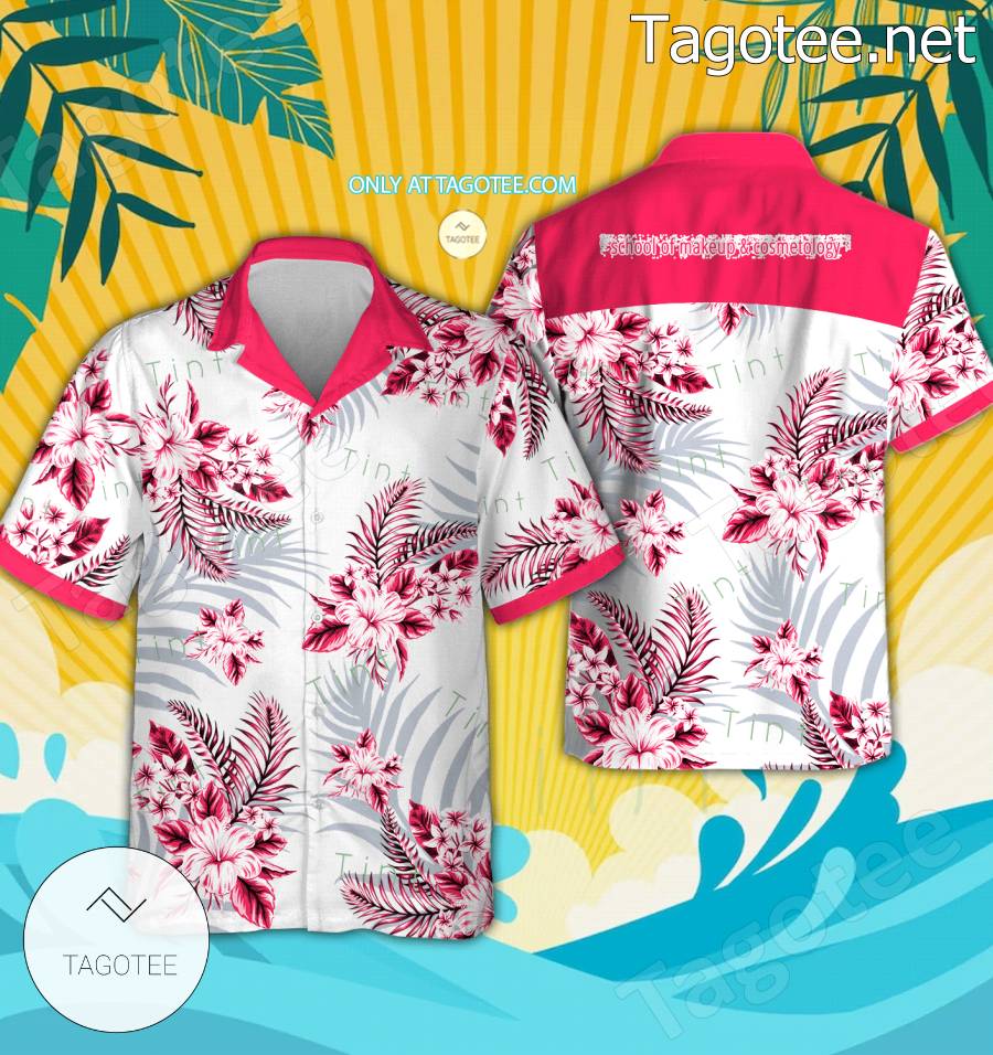 Tint School of Makeup & Cosmetology Logo Hawaiian Shirt And Shorts - EmonShop