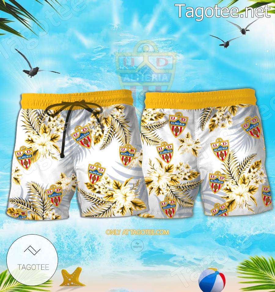 U.D. Almería Logo Hawaiian Shirt And Shorts - BiShop a