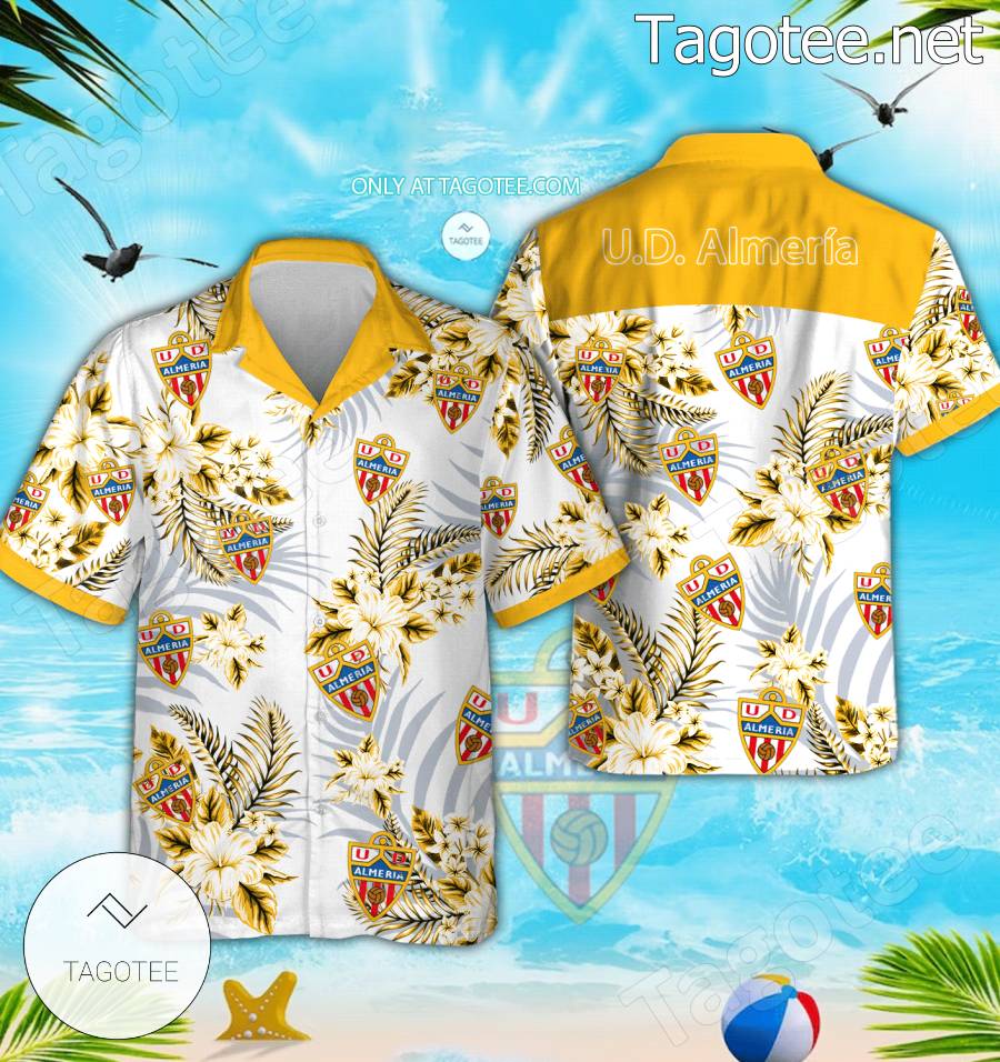 U.D. Almería Logo Hawaiian Shirt And Shorts - BiShop