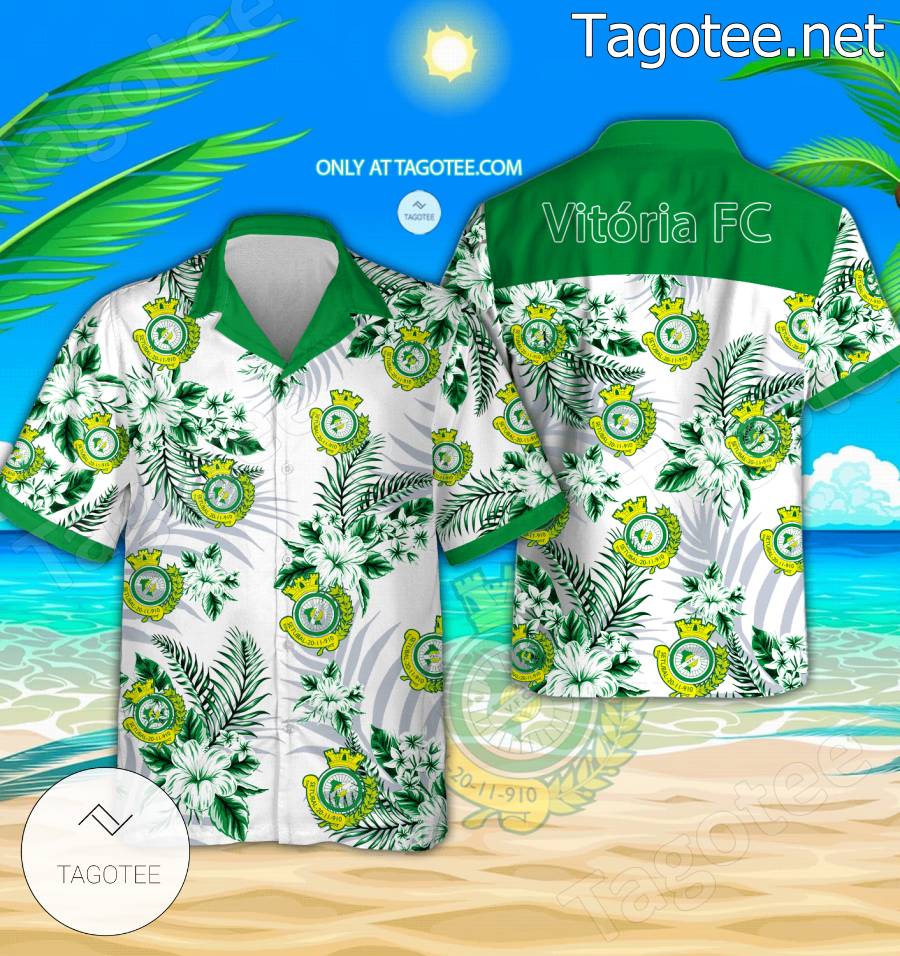 Vitória FC Logo Hawaiian Shirt And Shorts - BiShop