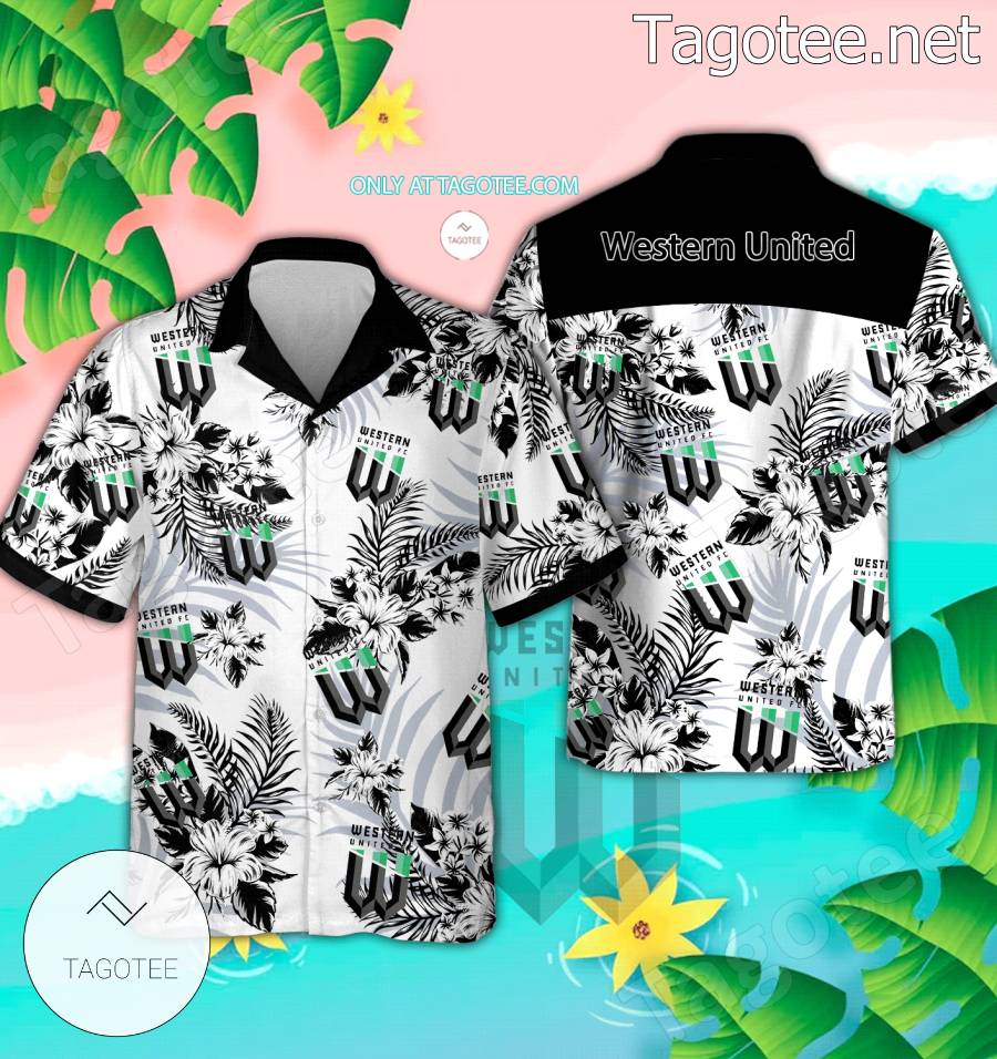 Western United Logo Hawaiian Shirt And Shorts - BiShop