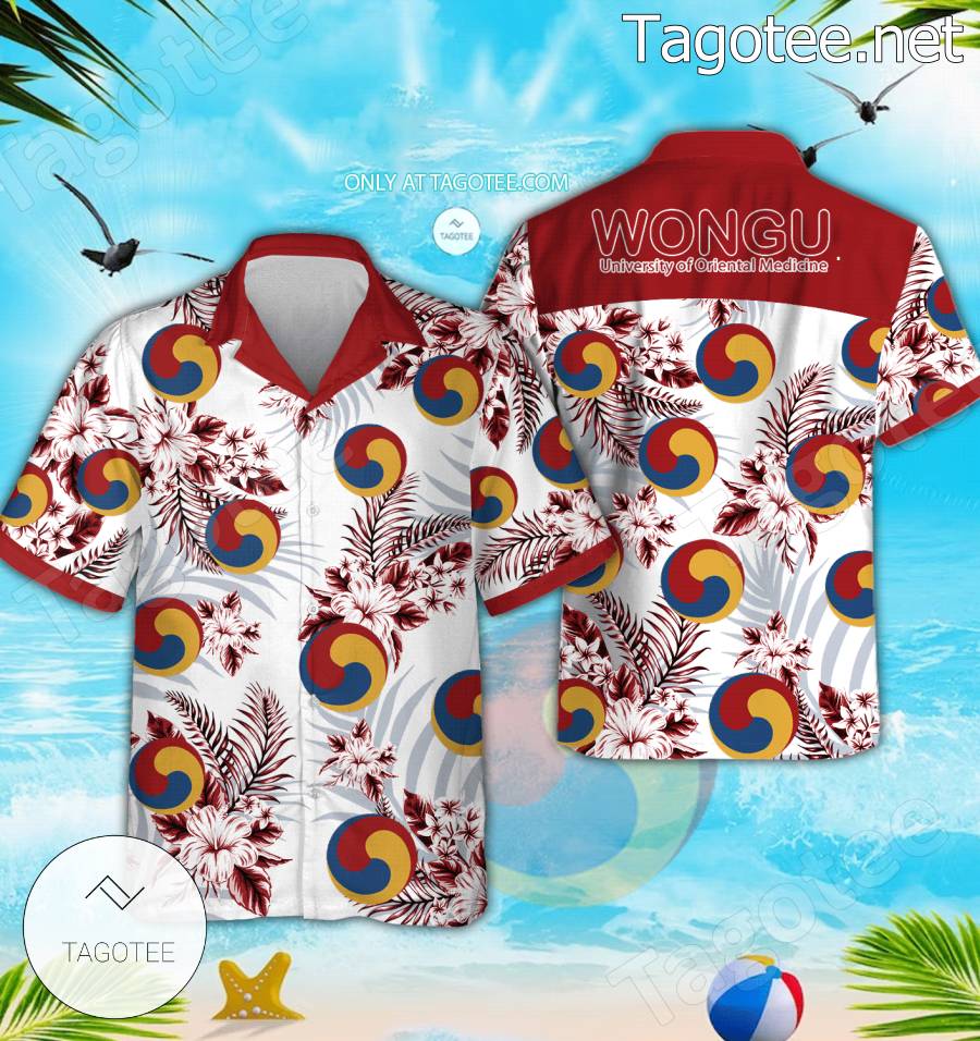 Wongu University of Oriental Medicine Short Sleeve Aloha Shirt, Shorts - EmonShop