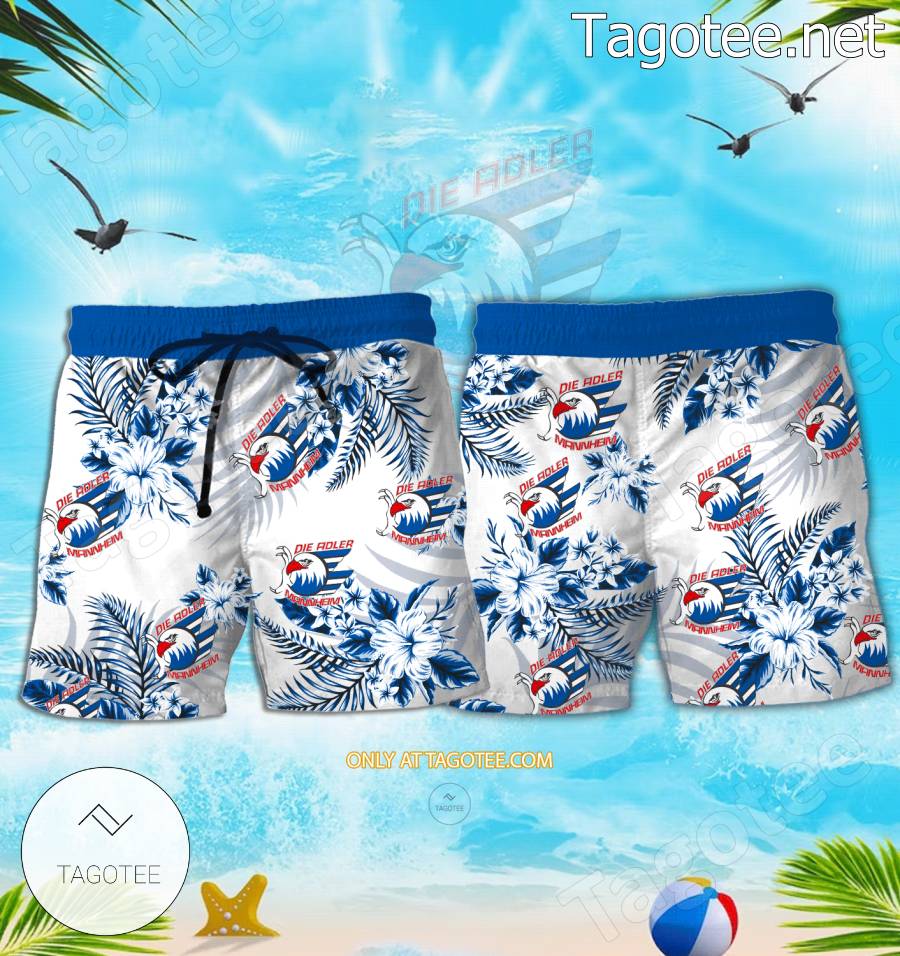 Adler Mannheim Hockey Hawaiian Shirts, Shorts - EmonShop a