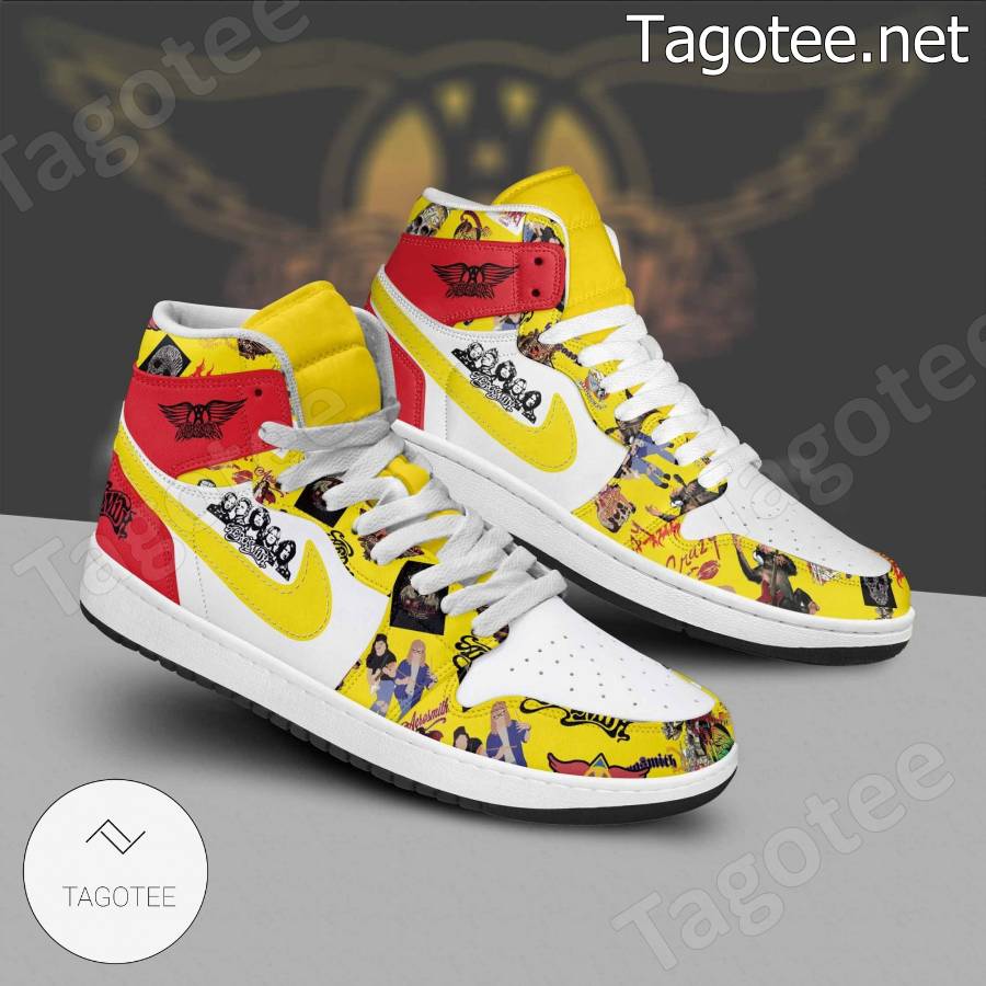 Aerosmith Pattern Air Jordan High Top Shoes