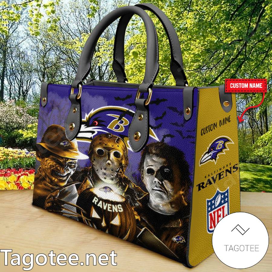 Baltimore Ravens Jason Voorhees Michael Myers Freddy Krueger Handbags a