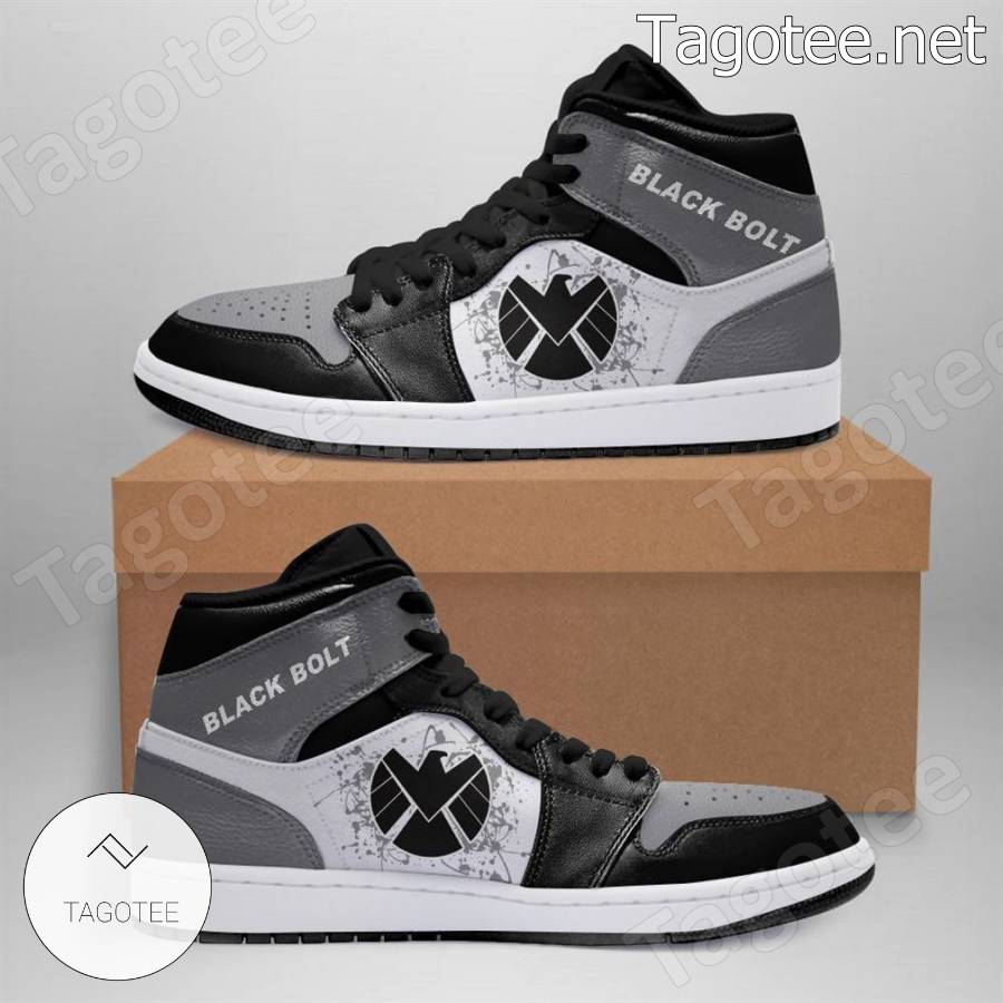 Black Bolt Superhero Marvel Air Jordan High Top Shoes