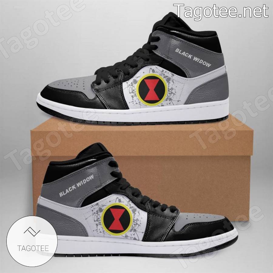 Black Widow Superhero Marvel Air Jordan High Top Shoes