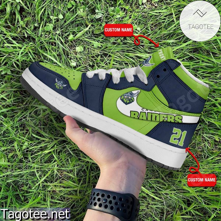 Canberra Raiders Club Custom Air Jordan High Top Shoes a