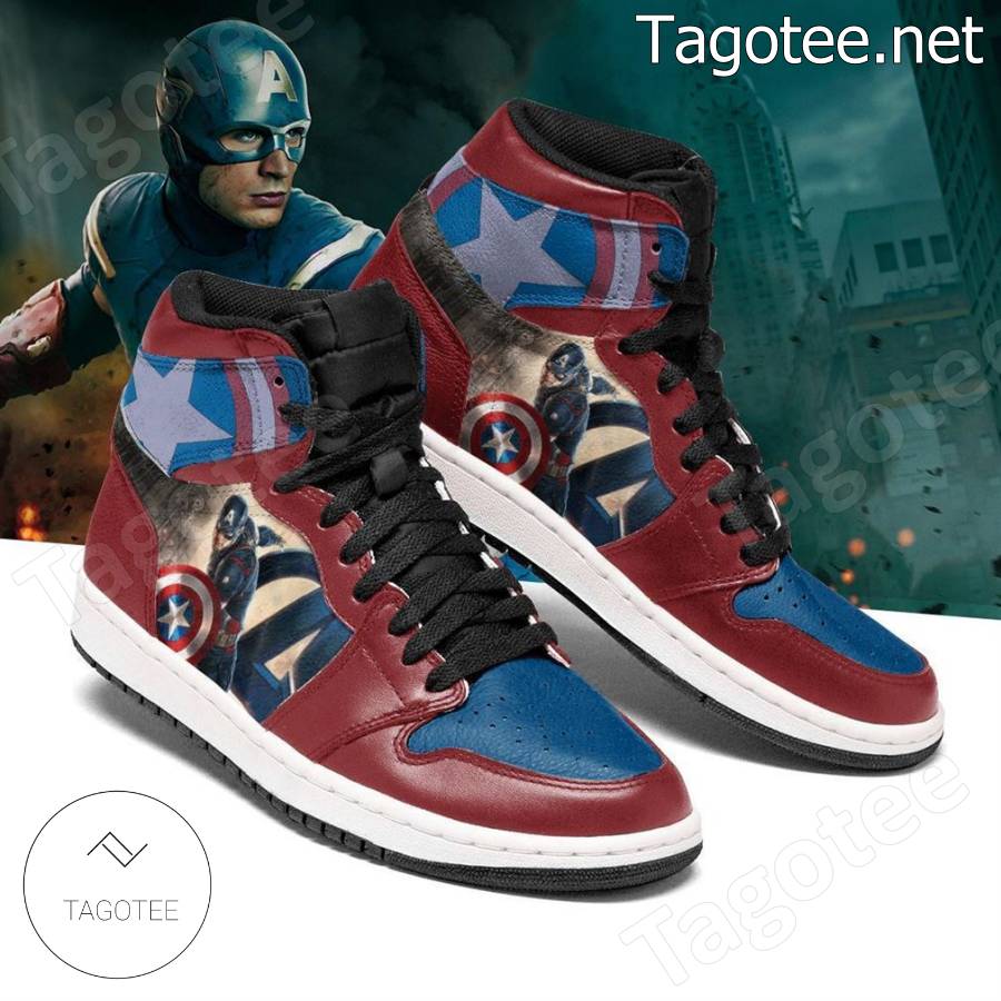 Captain America Marvel Air Jordan High Top Shoes