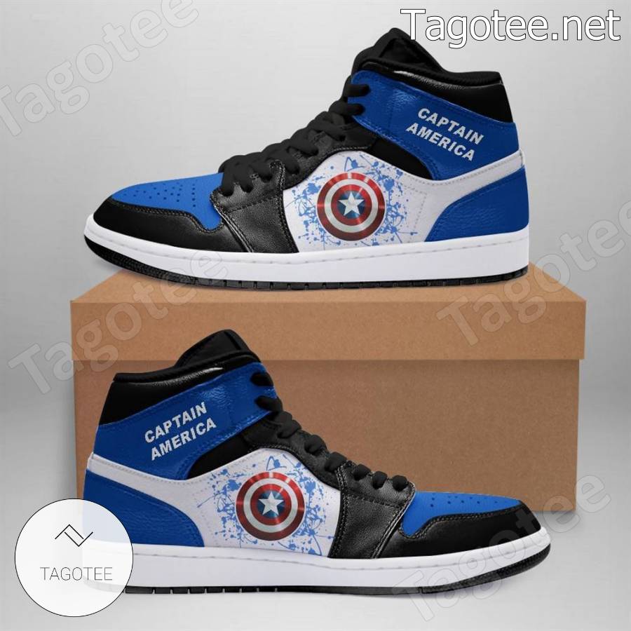 Captain America Superhero Marvel Air Jordan High Top Shoes