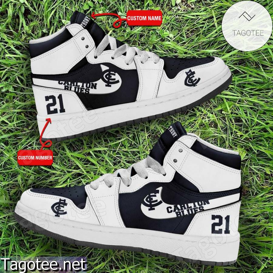 Carlton Blues Club Custom Air Jordan High Top Shoes a