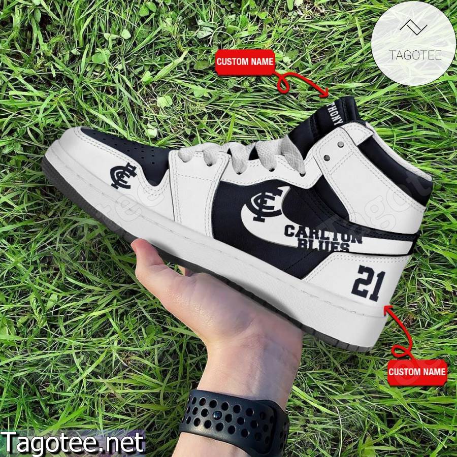 Carlton Blues Club Custom Air Jordan High Top Shoes