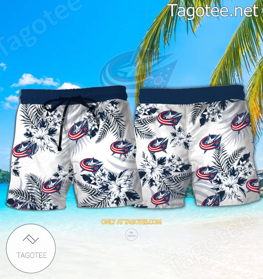 Columbus Blue Jackets Hockey Hawaiian Shirts, Shorts - EmonShop a