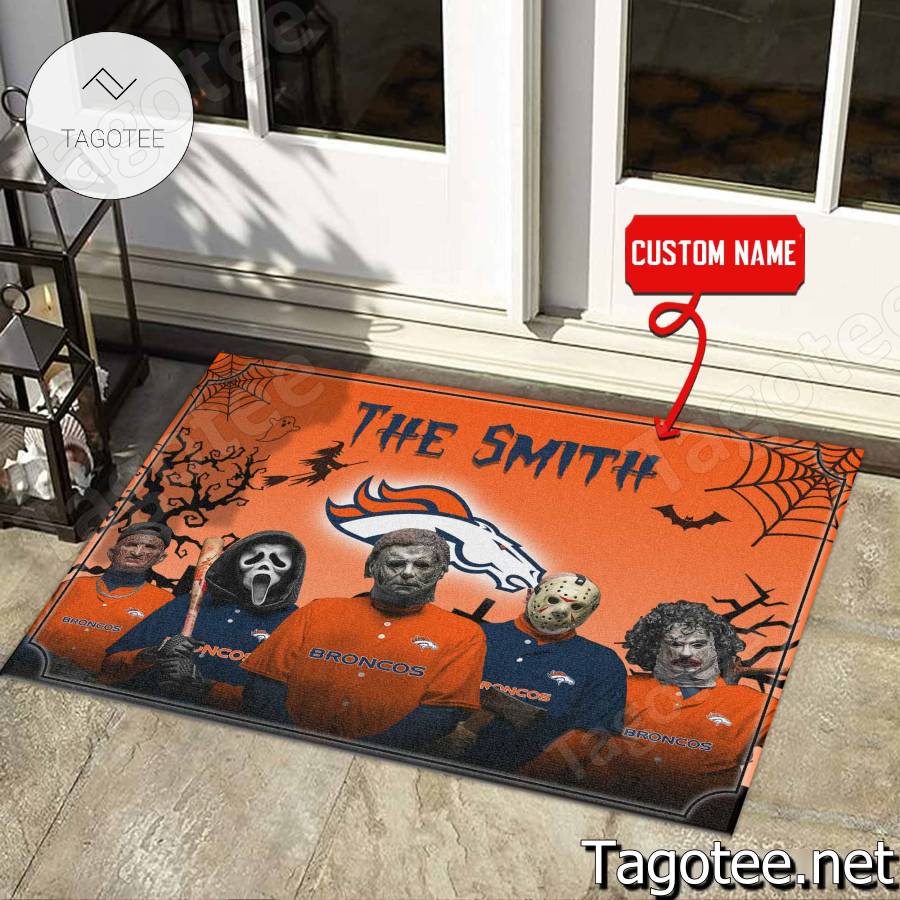 Denver Broncos NFL Halloween Doormat a